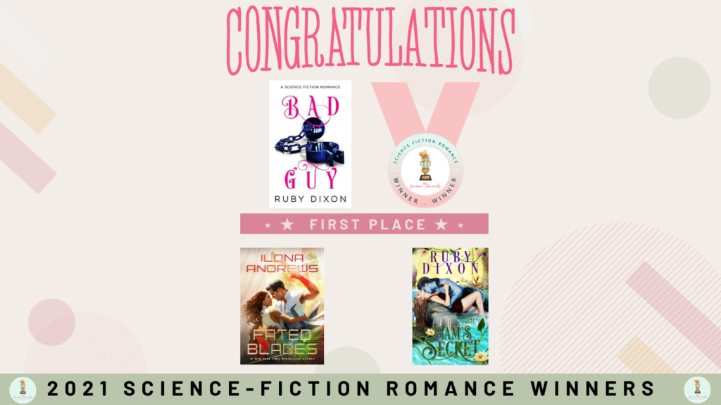 graphic showcasing Sci-Fi Romance award winners