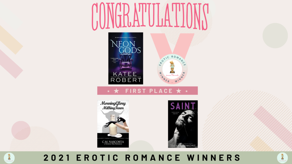 graphic showcasing the Erotic Romance award winners
